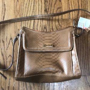NEW- Liz Claiborne Brown Leather bag!